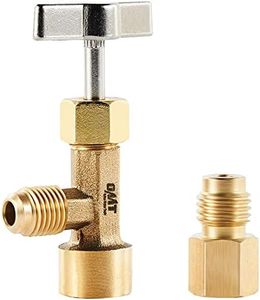 Orion Motor Tech R134a Can Tap, Puncture Style R134a Refrigerant Dispenser with Tank Adapter for 1/4" and 1/2" AC Charging Hoses for Refilling Automotive Truck SUV and Other Air Conditioning Systems