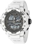 Armitron Sport Men's 20/5062WHT Analog-Digital Chronograph White Resin Strap Watch