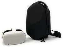 Good E's VR Headset Hard Carrying Case for VR Oculus Quest 3/3S/2/Vision Pro-Elite Strap Version/Kiwi/BOBOVR Head Strap-Headset & Touch Controller VR Accessories-Travel & Home Storage Full Protection