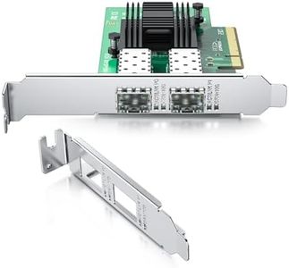 REDLUX 10GB PCI-e Network Card(NIC) with Intel 82599ES Chip, Dual SFP+ Port, Compare to Intel X520-DA2, PCIE 2.0 X8, Support Windows/Windows Server/Linux/Vmware Esxi