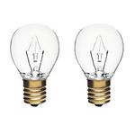 25W Incandescent Lava Lamp Replacement Light Bulb, S11, E17 Intermediate Base, 170 Lumens, Dimmable, 130V, (2 Pack)