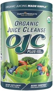 Certified Organic Juice Cleanse OJC Plus Berry Surprise - Purity Products - 30+ Organic Veggies and Fruits - 5 Grams of Fiber - Promotes Energy and Digestive Function - 12.28 oz - 348 g - 30 Servings