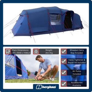 Berghaus Air 600 Nightfall 6-Person Tent – Spacious Family Camping