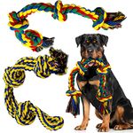 Decyam Dog Rope Toys for Large and Medium Breeds - 2-Pack of Heavy Duty XL Indestructible Dog chew Toys,100% Cotton Tough Rope Chew Toy