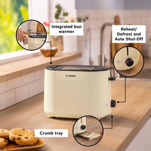 Bosch 2-Slice Toaster – Cream, MyMoment Collection