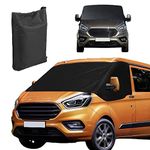 Front Windscreen Wrap Cover Replacement for All Ford Transit Custom, Waterproof Weatherproof Front Window Sunshades Windshield Snow Cover Car Blind Blocking Screen Protector External Blackout Screen