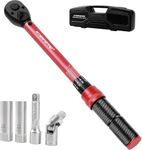 3/8-Inch Drive Click Torque Wrench, ATsafepro Dual-Direction Adjustable Torque Wrench (5-50ft.lb/6.8-68N/m),Torque Wrench with Storage Box