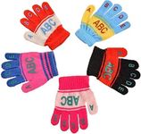 KETKAR Kids Boys & Girl's Toddler ABC Letters full Finger Winter Gloves/Mittens_Pack Of 05(Multicolour,6-12 months)