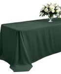 Elegant Event Essentials - 90 x 156” Rectangular Polyester Table Cloth/Cover – For Home Décor, Wedding, Party, Dining Table, Cafe Restaurants & Banquet - Wrinkle-Free – Washable - Forest Green