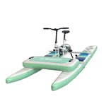 Spatium SUP Water Bike Boats for Lake,Inflatable Pontoon,Inflatable Water Bikes,Pedal Boats,Inflatable Fishing Boat Pedal Kayak,Water Sports Touring Kayaks,Fishing Kayaks+Mat,Green Color