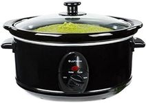 Premium Black Slow Cooker 8.0L Pot + Removable Ceramic Inner Bowl Steam Grill