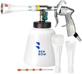 BenBow Compressed Air Cleaning Gun Classic - Whirlwind Effect for Efficient Dirt Removal in The Car - with 1 Litre Container, Funnel and Funnel with Brush