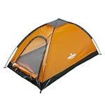 Milestone Camping 18839 Dome Tent/Sleeps 2 People/Water Resistant/Portable Carry Bag Included/Double Zipper Door & Mesh Window / 105cm x 150cm x 210cm