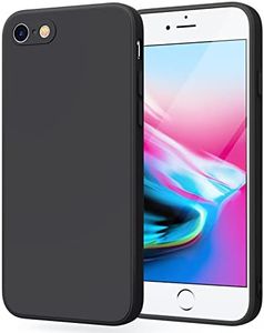 AK Custodia per iPhone SE 3/2 (modello 2022/2020), iPhone 8/7 Cover, Custodia Protettiva Completa in Silicone Liquido Ultra Sottile con Rivestimento in Morbido Tessuto in Microfibra