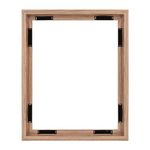 MCS Canvas Float Frames 16x20 Frame, Walnut Woodgrain Frame for Finished Canvases, Vertical & Horizontal Wall Hanging Large Frame with Adhesive for Canvas Paintings (1-Pack)