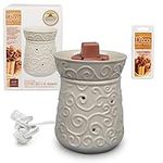 Deco Electric Candle Warmer, Wax & Tart Warmer for Indoor Outdoor Decor, Includes 4 Wax Cubes and Halogen Bulb(4.5"x4.5"x6")- Freshen Home or Office w Desired Fragrance- Great Holiday and Wedding Gift