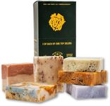 Iron Lion Soap - 6-Pack (All 6 Original Formulas) Organic Soap Bar - Made in USA - All Natural Bath Soaps for All Skin Types - Plant Based, Cold Process and Handmade - (6 Pack)