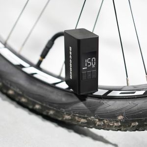 Mini Electric Bike Pump, Portable & Rechargeable Electric Pump with Digital Gauge, 150PSI Auto Shut-Off, for Road Bikes, MTB, Presta Valve, Basketballs
