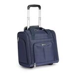 Amazon Basics Underseat Travel Luggage/Suitcase with Telescopic Handle and 2 in-line Skate Wheels - 35.5 cm, Navy Blue