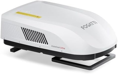 FOGATTI RV Air Conditioner 16K BTU, with Heat Pump and Cooling, with WiFi and Remote Control, Quiet AC, Rooftop AC Unit RV, Non-Ducted, White, No ADB(1 package), Only Equip with Ultra ADB