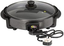 Quest 35410 30cm Multi-Function Electric Cooker Pan with Lid/Adjustable Thermostatic Control/Non-Stick Aluminium / 30 x 30cm Surface/Detachable Power Cable For Serving