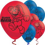 11-Inch Super Mario Bros 4 Sided Latex Balloons