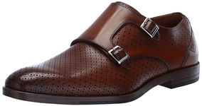 STACY ADAMS Men's Arthur Double Monk Strap Loafer, Cognac, 10