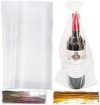 100pcs Clear Wine Bottle Gift Bags 