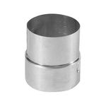 Kamino-Flam Reducer, Hot-dip Aluminised (FAL) Round Chimney Connection Pipe Reduction, Heat Resistant Flue Adapter Joiner, Stove Pipe Reducer Ø 130 mm to Ø 120 mm, EN 1856-2 Standard, Silver