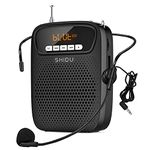 Voice Amplifier,15W Rechargeable Portable Microphone for Teachers,Lightweight Personal Microphone with Speaker Wired Headset Supports Bluetooth,Recording,FM Radio,TF Card/AUX