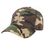 Unisex Camo Baseball Cap Camouflage Sun Hat Cotton Adjustable Snapback Cap Classic Travel Peak Cap Summer Hat UV Protection Hat Outdoor Sports Cap for Women Men Running Fishing Hiking Camping 54-60CM