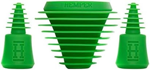 HEMPER Tech Universal Cleaning Plugs+Caps for Cleaning, Storage, and Odor Proofing Glass Water Pipes/Rigs and More