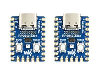 Waveshare RP2040-Zero High-Performance Pico-Like MCU Board Based On Raspberry Pi Microcontroller RP2040 Castellated Module Allows Soldering Direct to Carrier Boards-2pcs