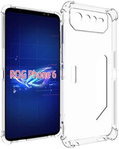 USTIYA Case for ASUS ROG Phone 6 Clear TPU Four Corners Protective Cover Transparent Soft