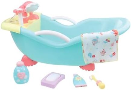 JC Toys for Keeps! Baby Doll Bathtub and Accessories with Real Working Shower Fits Most Dolls Up to 17"