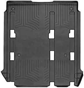 WeatherTech Passgenaue Auto Fußmatten Kompatibel mit Mercedes-Benz V-Klasse Vinyl-Bodenbelag (Notizen) 2014-23 | Schwarz|2. und 3. Reihe