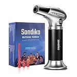 Sondiko Butane Torch Lighter S901, Refillable Soldering Torch with Safety Lock and Adjustable Flame for DIY, Creme Brulee, BBQ and Baking, Butane Gas Not Included