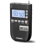 Newest PRUNUS J-618 Portable Radio AM FM to Bluetooth Earphone, as Bluetooth Speaker, 2000mah Rechargeable, Preset, TF Card Shuffle Play, Headphone Jack, Sleep Timer, Walkman, Digital