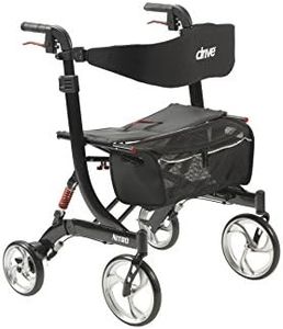 Drive Medical Heavy Duty Nitro Euro Style Walker Rollator, Black