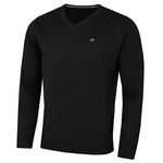 Calvin Klein Mens V-Neck Sweater - Black - XL