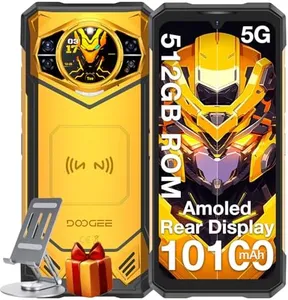 DOOGEE S200 X Rugged Phone,32GB+512GB,10100mAh/33W Rugged Smartphone with 1.32" Amoled Screen,100MP+20MP+20MP,6.72" FHD/120Hz,Android 14 Rugged Cell Phone,5G Dual SIM,Waterproof Phone,NFC/OTG Yellow