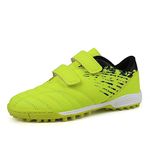 firelli Kids Comfortable Soccer Shoes Athletic Turf Football Shoes (11 CA,Lime)