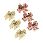 Jades :Christmas Theme Ready to Use Bows - Set of 6