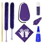 Flute Cleaning Care Cleaning Kit: Key Oil + Cork Grease + Swab + Cleaning Cloth + Cleaning Brush + Cleaning Rod - Maintenance Kit