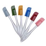Silicone Spatula Rubber Set of 6 Mini Small Kitchen Baking Non Stick Scraper Sets Cooking Serving Cookies High Heat Resistant Exultimate