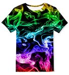 Kids4ever T-Shirt for Boys Girls 3D Printed Colorful T Shirt Crewneck Tee Shirts Summer Short Sleeve Tops for Kids 10-12 Years