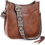 Caitina Women's Shoulder Handbags Fashion Vegan Leather Crossbody Bag Shoulder Purse For Women with 2PCS Adjustable Strap(Caramel Brown)