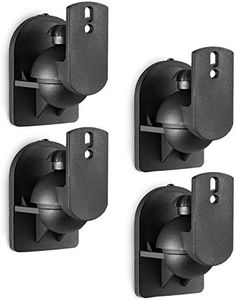 WALI Speaker Wall Mounts, Bookshelf Speaker Wall Mount Brackets, Surround Sound Speaker Mounts, Hold up to 7.7 lbs, (SWM402), 4 Pack, Black