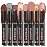 LANGMANNI 8Pcs Eyeshadow Stick Gift Set,Soft Smooth Cream With Matte Earth & Metal Colors, Waterproof & Long-Lasting, Beauty & Personal Care Eye Shadow Stick For Daily Makeup & Special Occasions (#B)