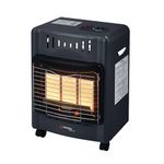 SANAUVULCAN Propane Heater, 18,000 BTU Portable Radiant Heater for Garages, Construction sites and yards,Quiet Propane Radiant Heater with Gas Regulator and Hose, Heating Area Up to 450 sq. Ft(Black)